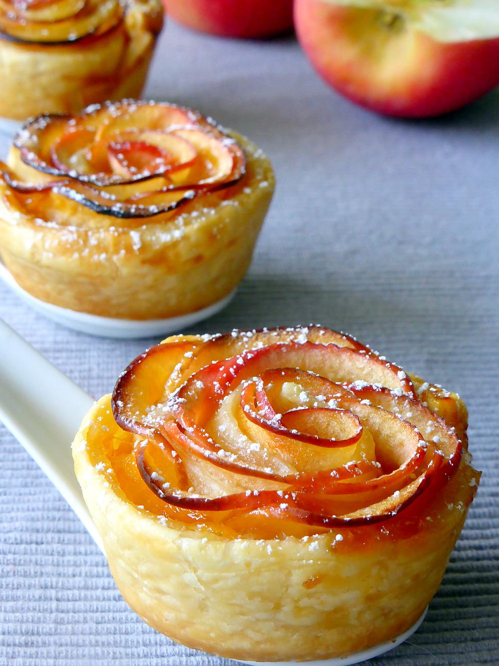 recette Roses feuilletées aux pommes