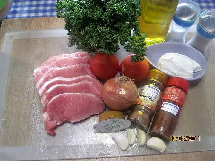 recette Escalopes de porc aux épices.