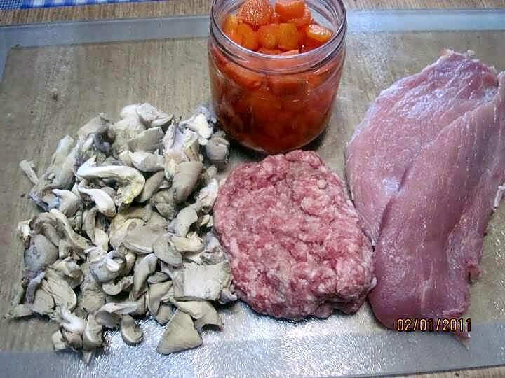 recette Escalopes de jambon farcies et légumes..