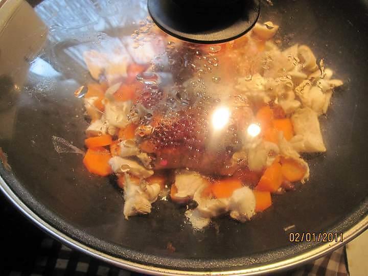 recette Escalopes de jambon farcies et légumes..