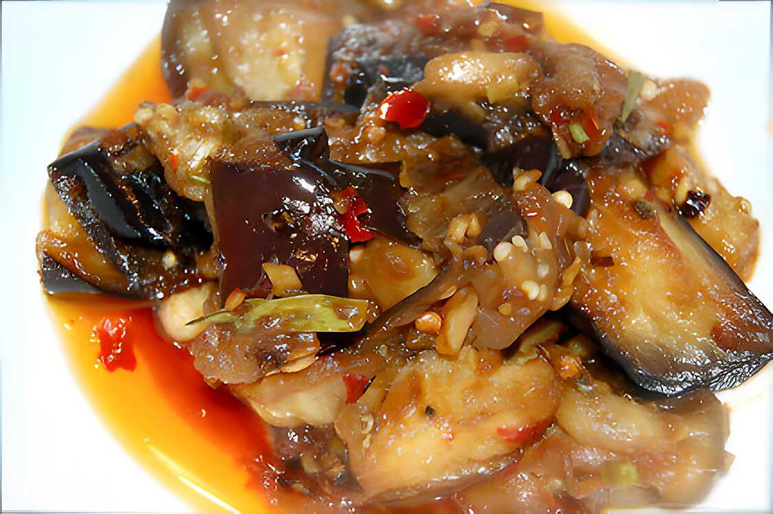 Aubergines frites façon sichuan