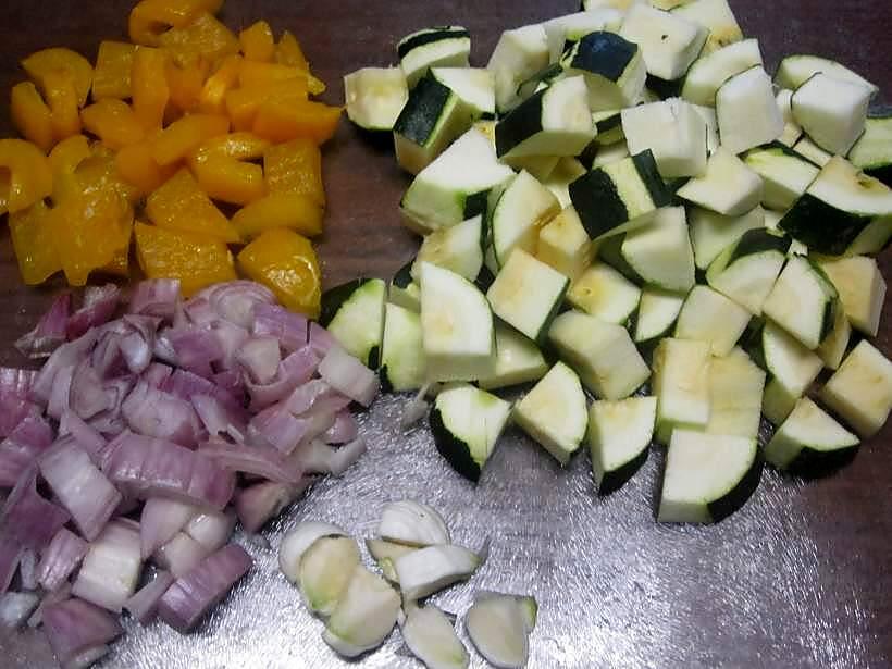 recette Filets de grondin aux cubes de courgette.