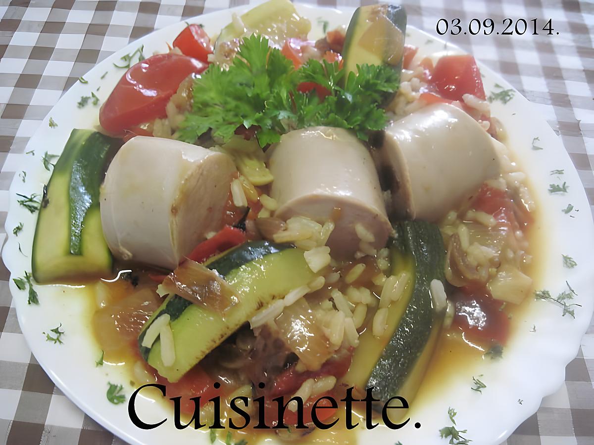 recette Boudin blanc aux légumes d'été.