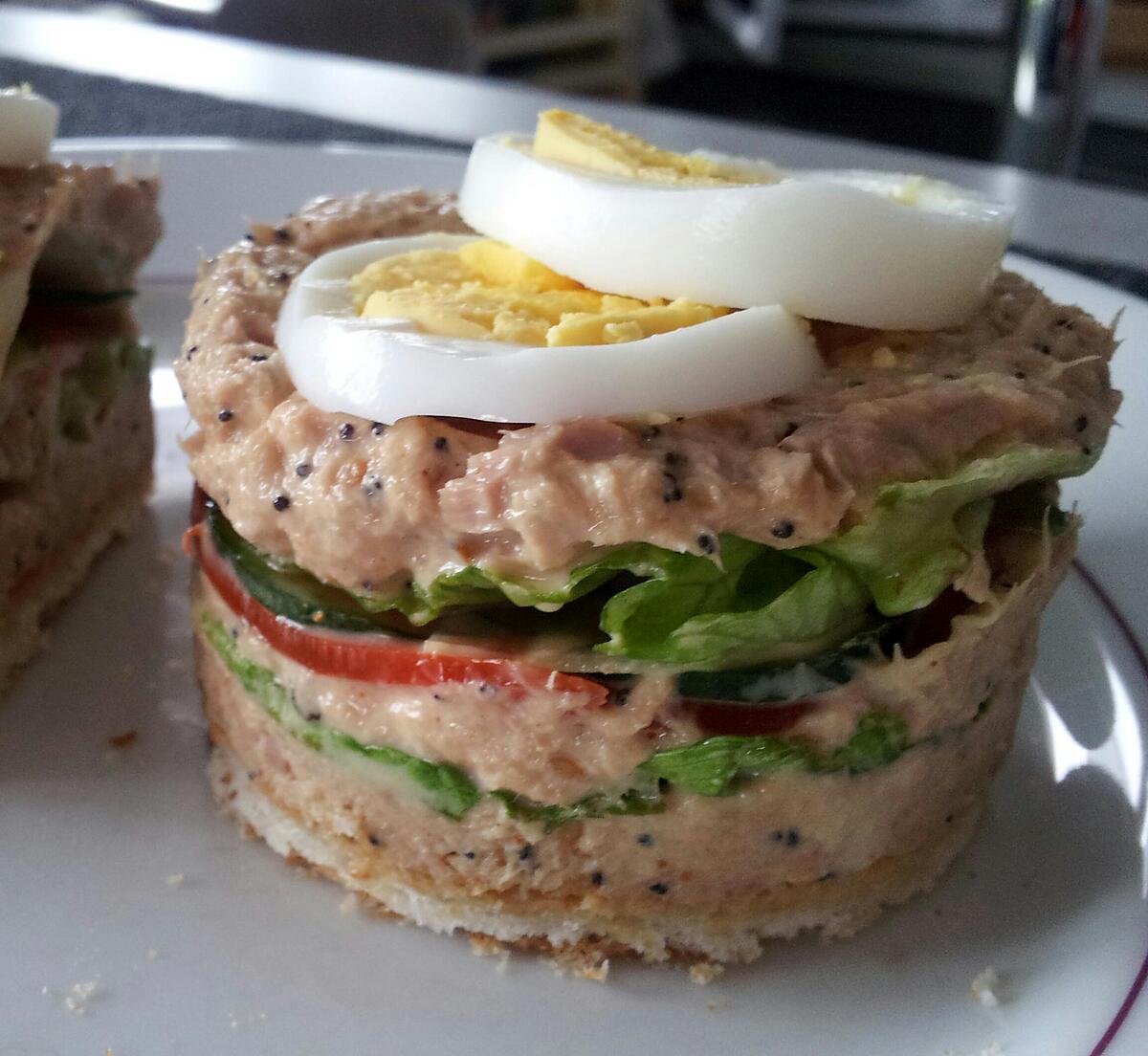 recette Mille-Feuilles de Thon et Crudités (Individuel)