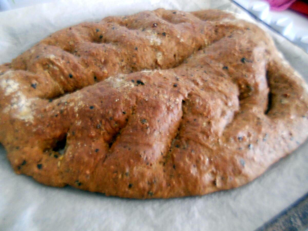 recette Fougasse chorizo olives noires