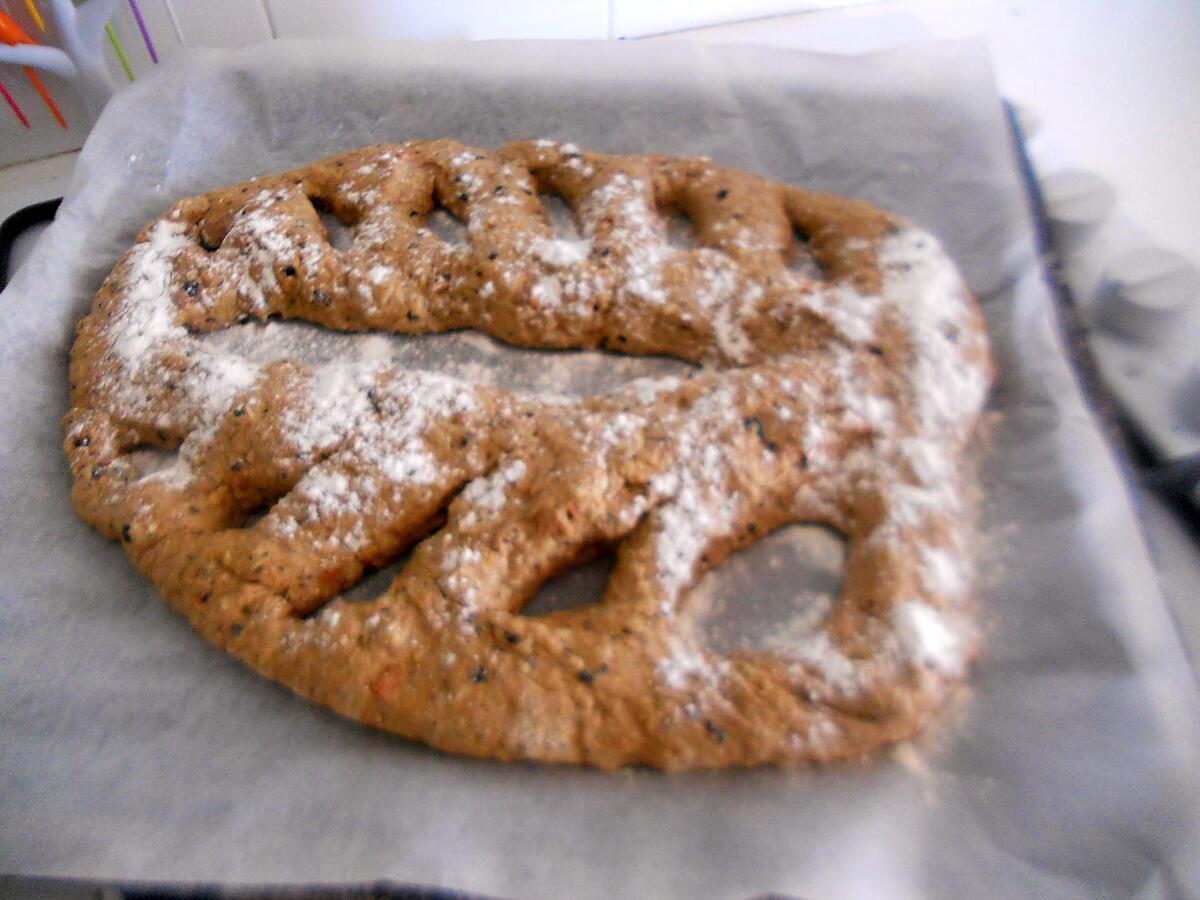 recette Fougasse chorizo olives noires