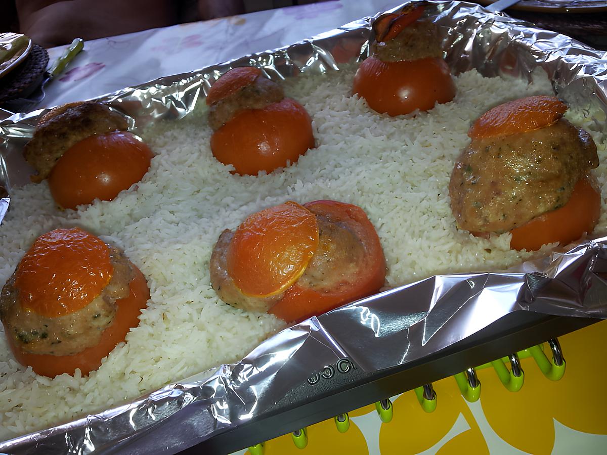 recette Riz au tomates farcies (au four) de Maman et Mamie