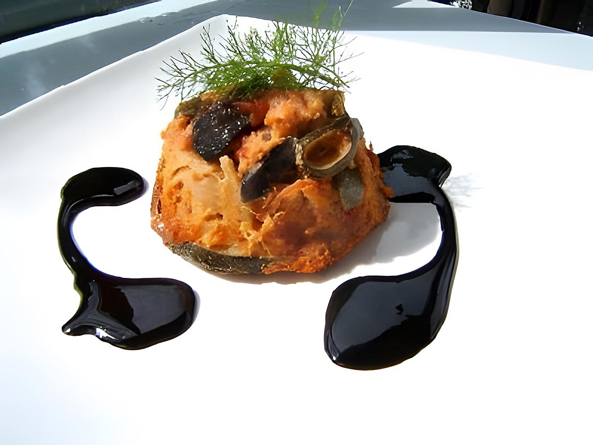 recette Flan de ratatouille au sirop  balsamique