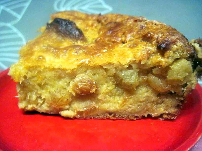 recette Pudding aux croissants et raisins secs.