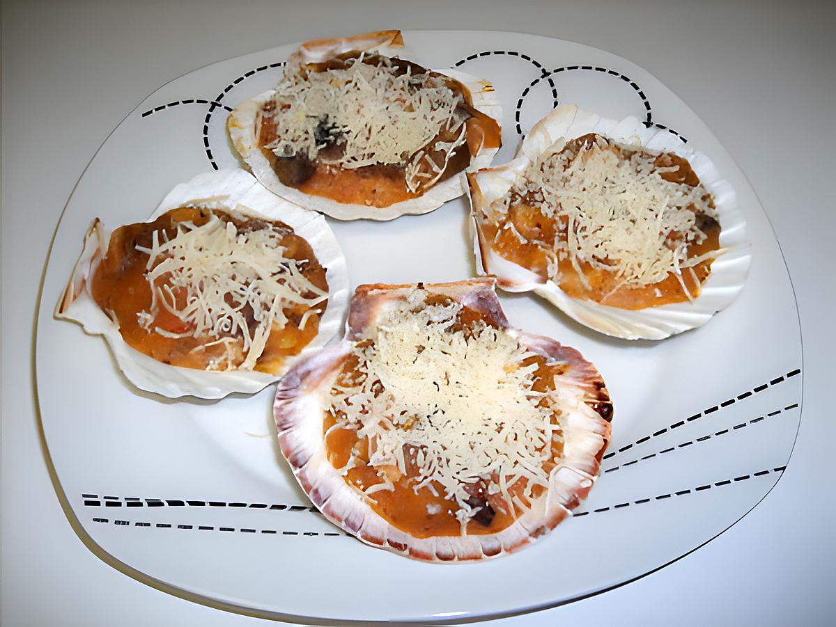 recette Coquilles poulet/champignons