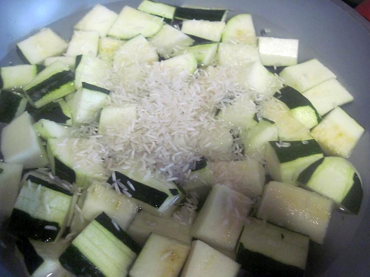 recette Pillons de poulet aux courgettes.riz.