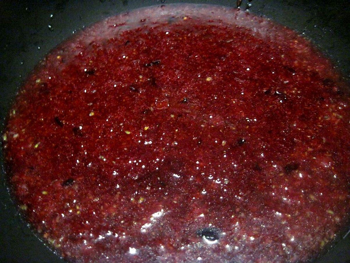 recette Confiture de fruits rouges et vanillé.