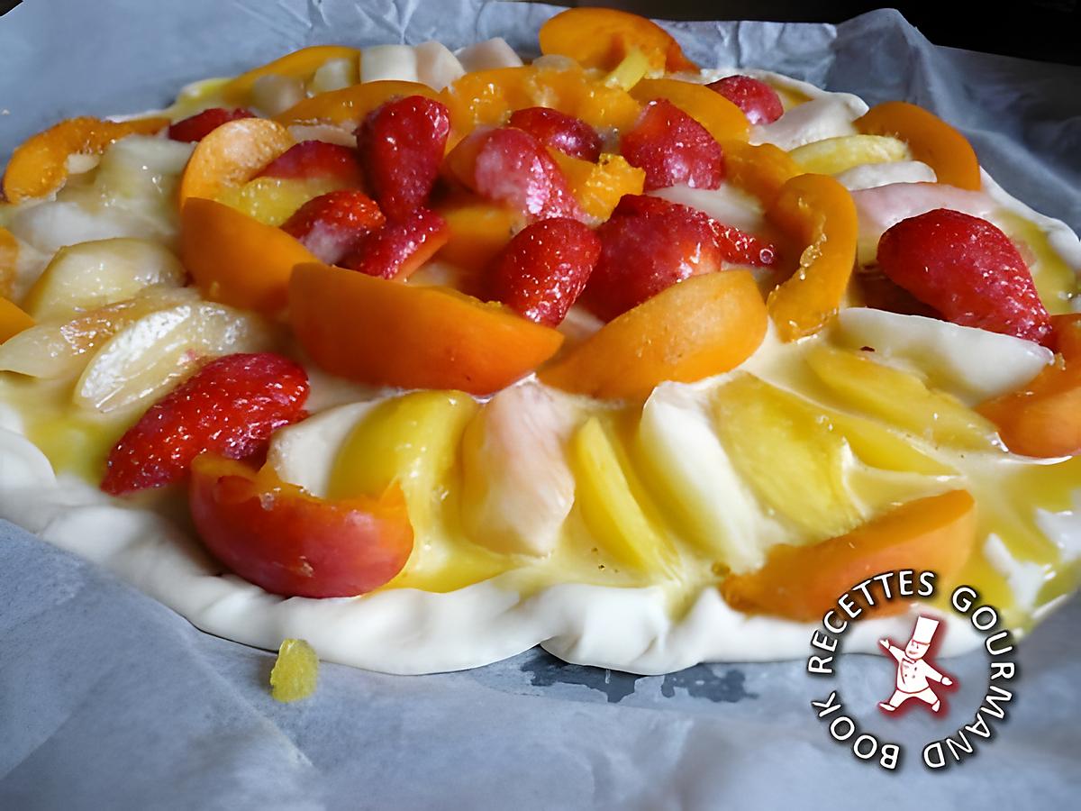 recette Pizza sucrée aux fruits d'été