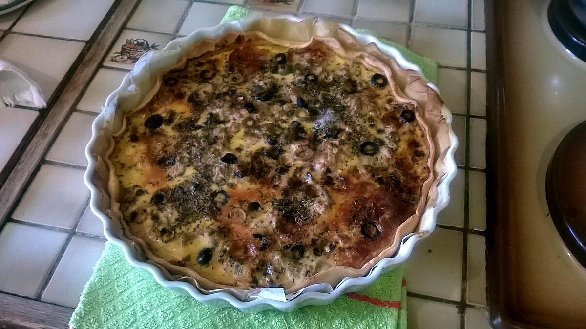 recette Tarte Tomate - Thon - Roquefort