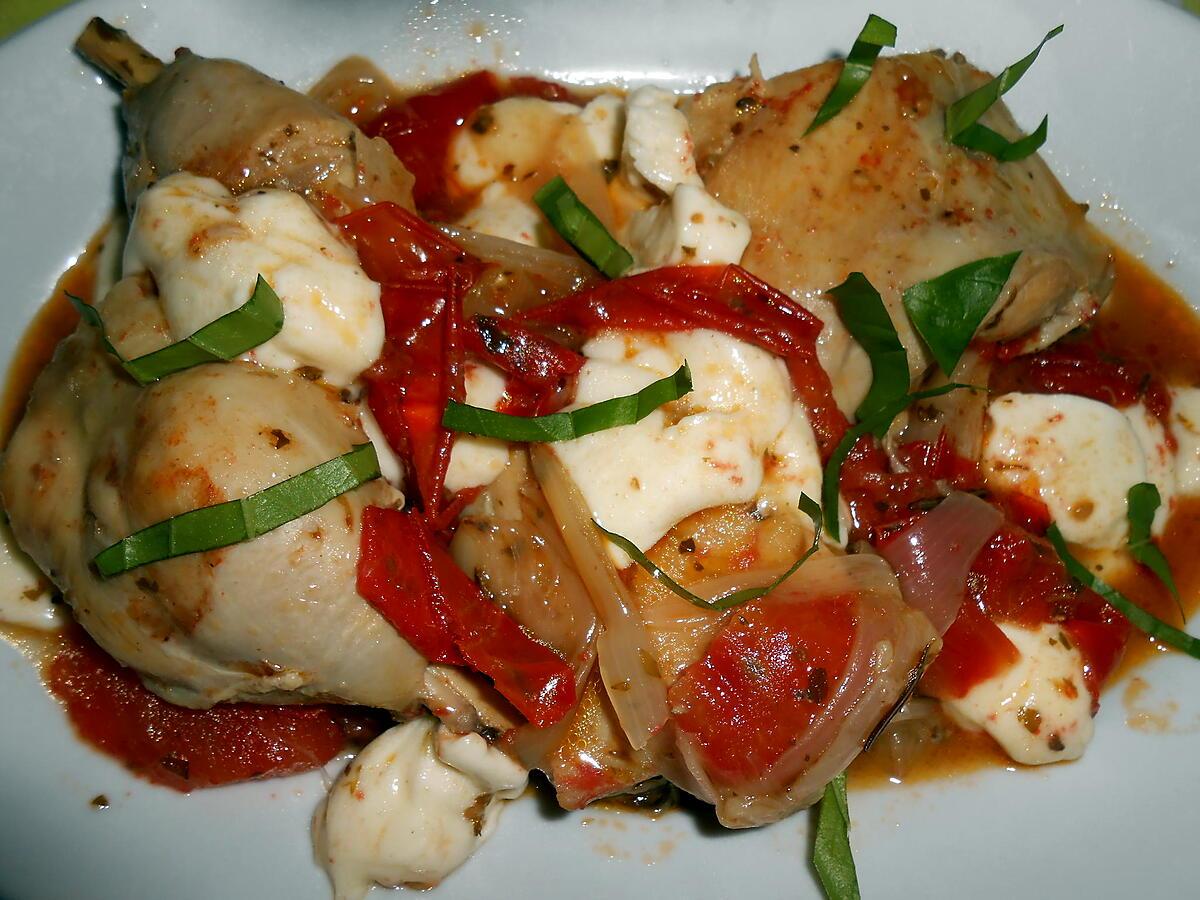 recette POULET TOMATES MOZZARELLA