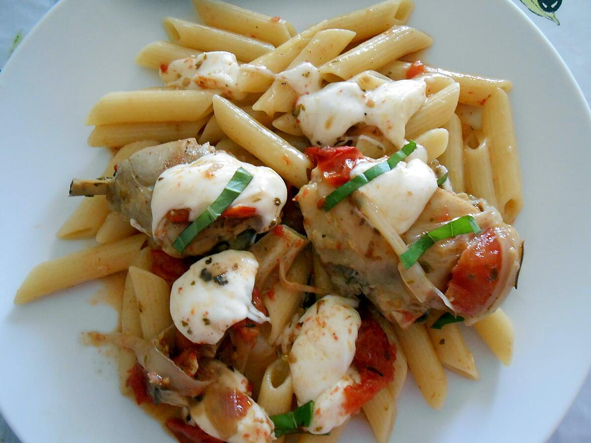 recette POULET TOMATES MOZZARELLA