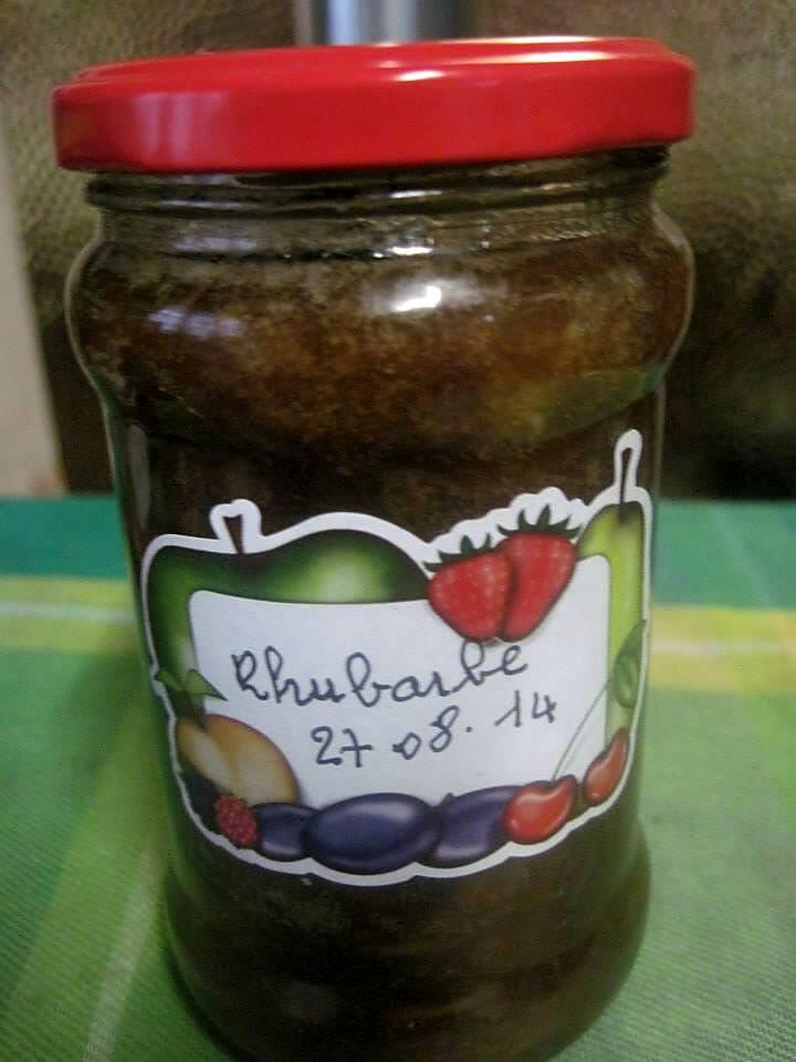 recette Confiture de rhubarbe à la vanille.