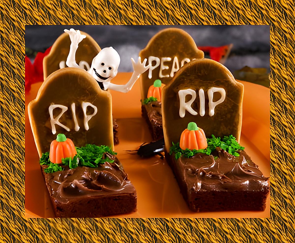 recette Brownies Halloween (Pierre tombale)