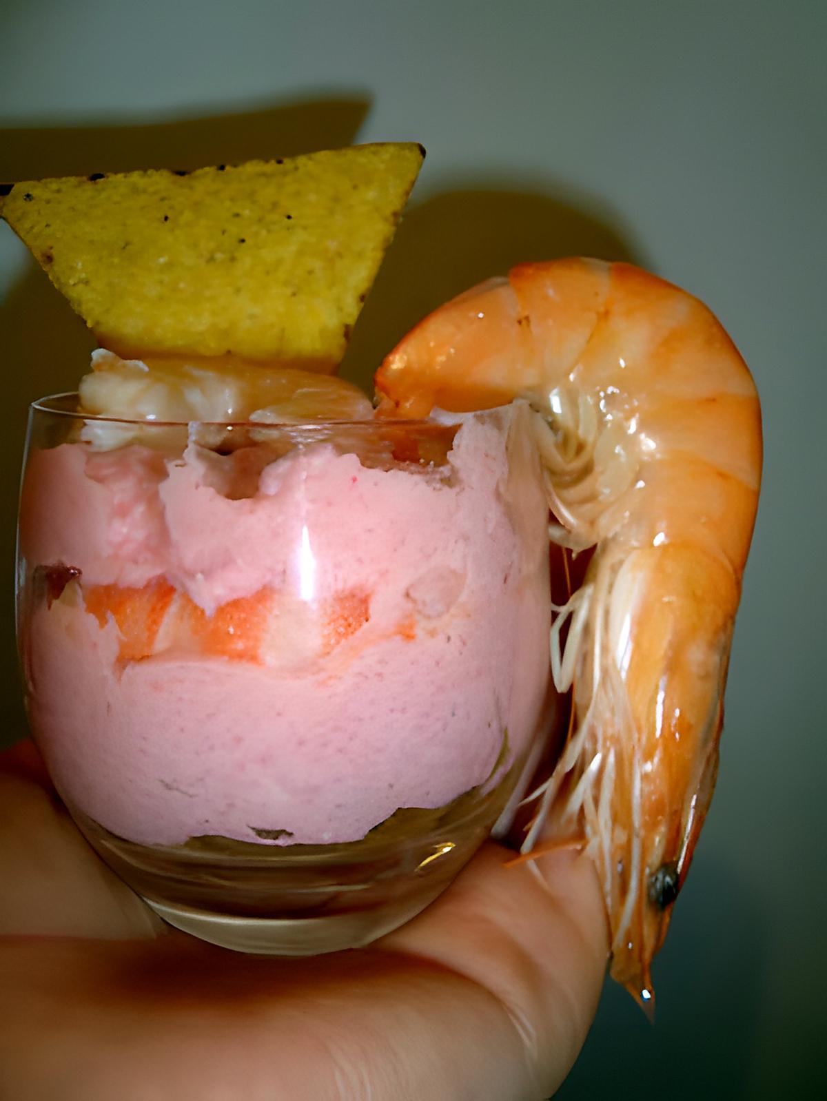 recette VERRINE TARAMA-CREVETTES