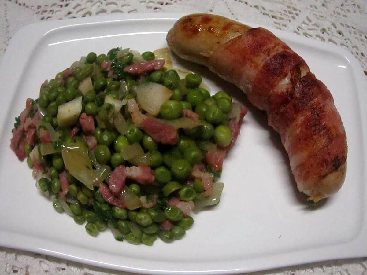 recette Boudin blanc bardés au poitrine fumés.