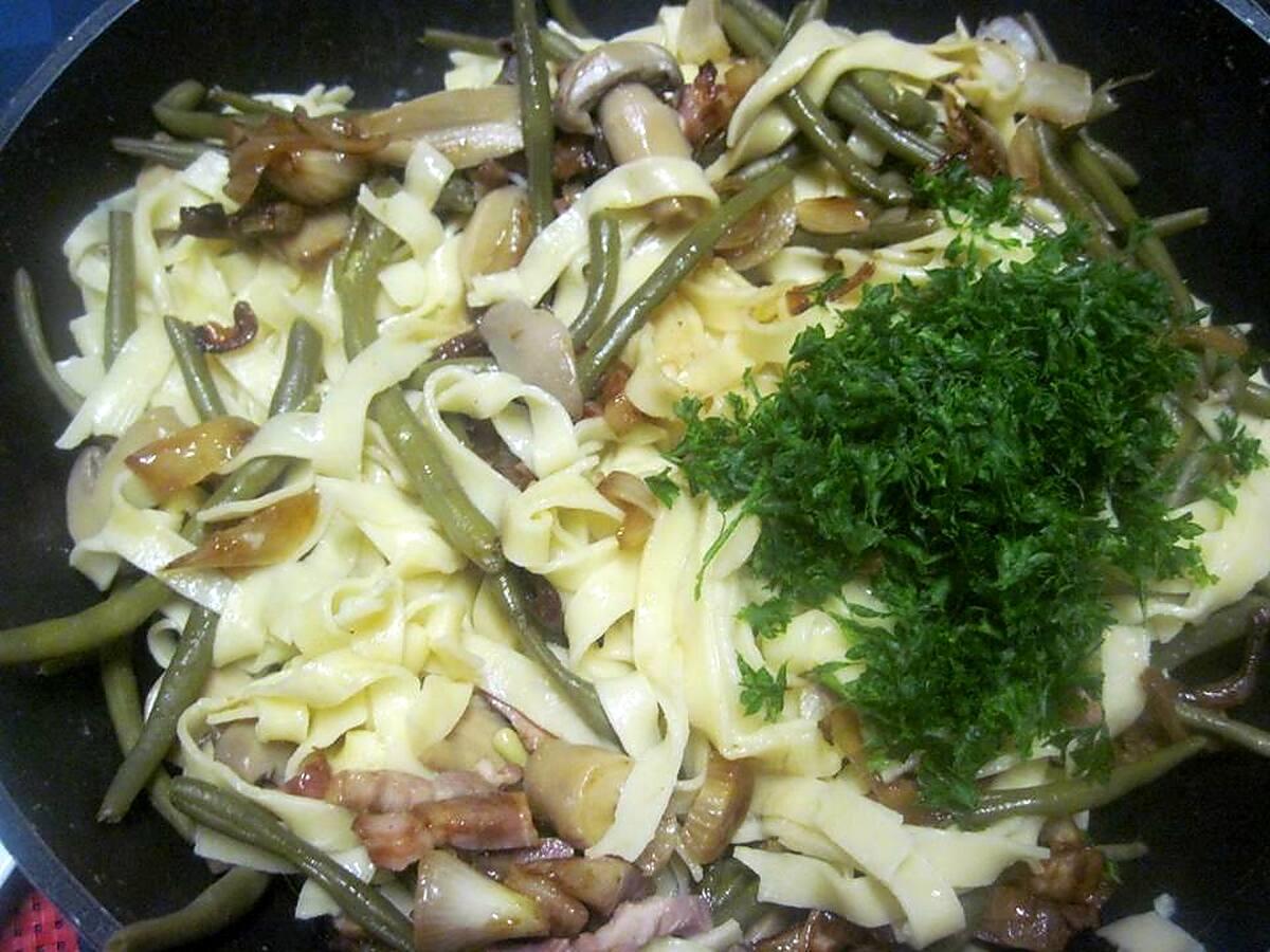 recette Tagliatelle aux trio de légumes.