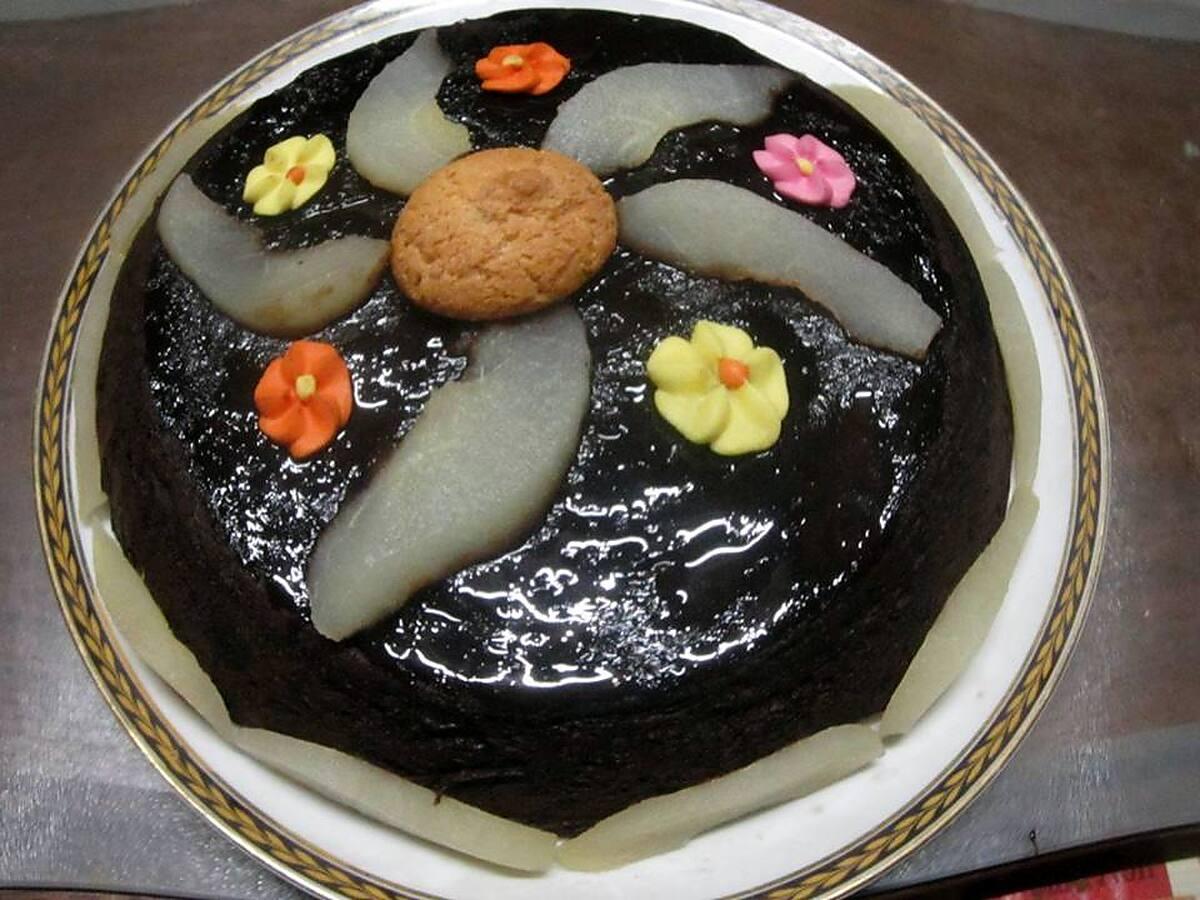 recette Gâteau au chocolat et poires.