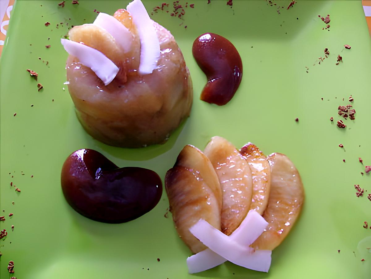 recette Aspics de Pommes et sa Sauce Caramel au Lait de Coco