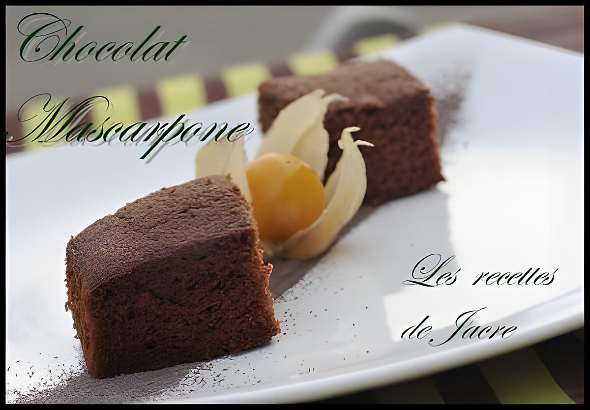 recette moelleux chocolaté au mascarpone et sirop de spéculoos