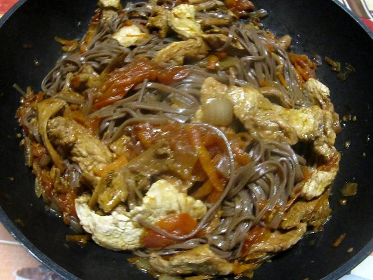 recette Spaghettis chinoise au poulet et girofle.