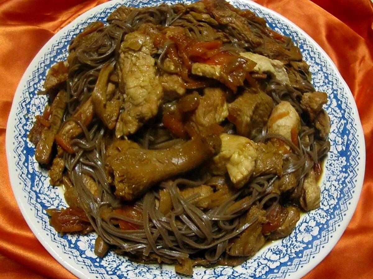 recette Spaghettis chinoise au poulet et girofle.