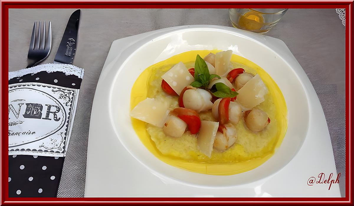 recette Risotto aux St Jacques et sauce Safran