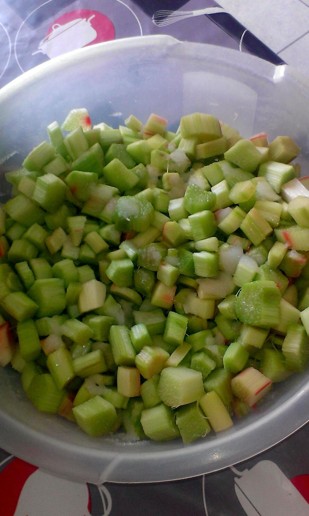 recette confiture à la rhubarbe