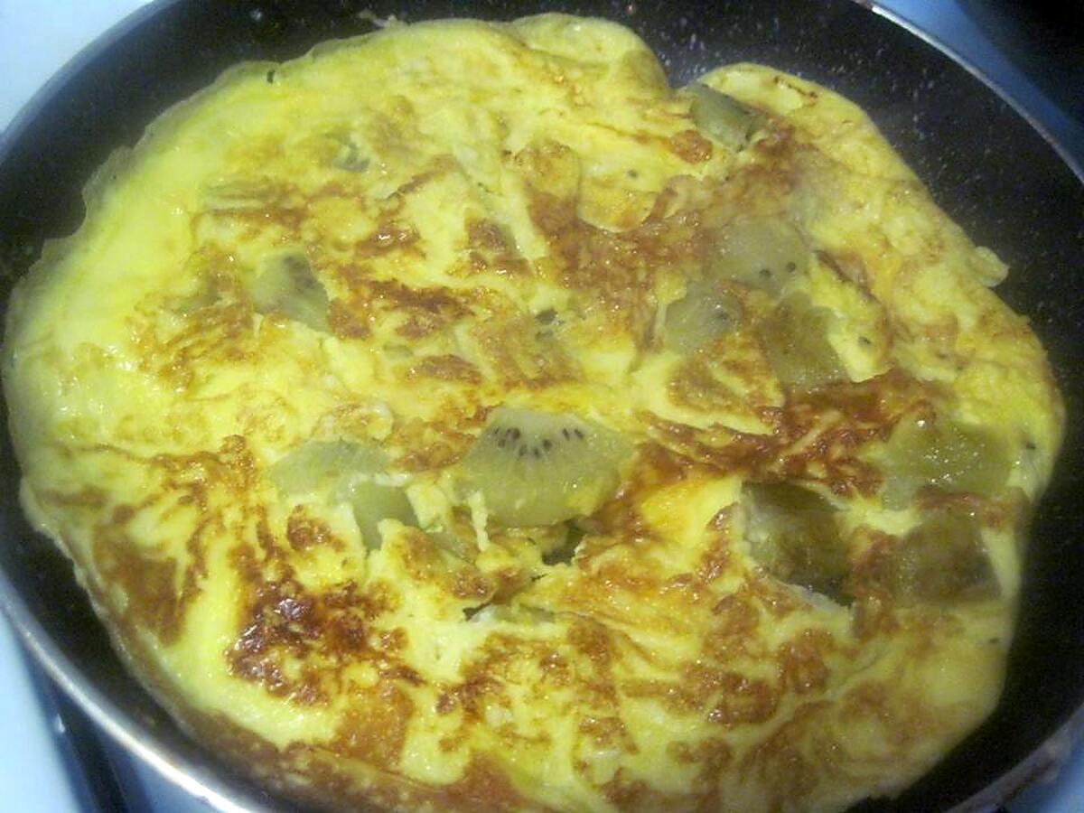 recette Omelette aux kiwis.
