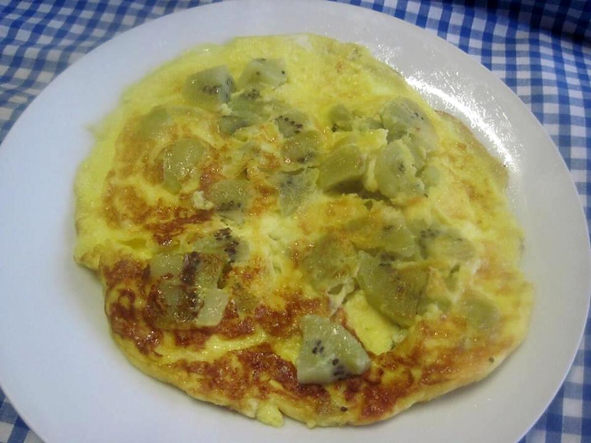 recette Omelette aux kiwis.