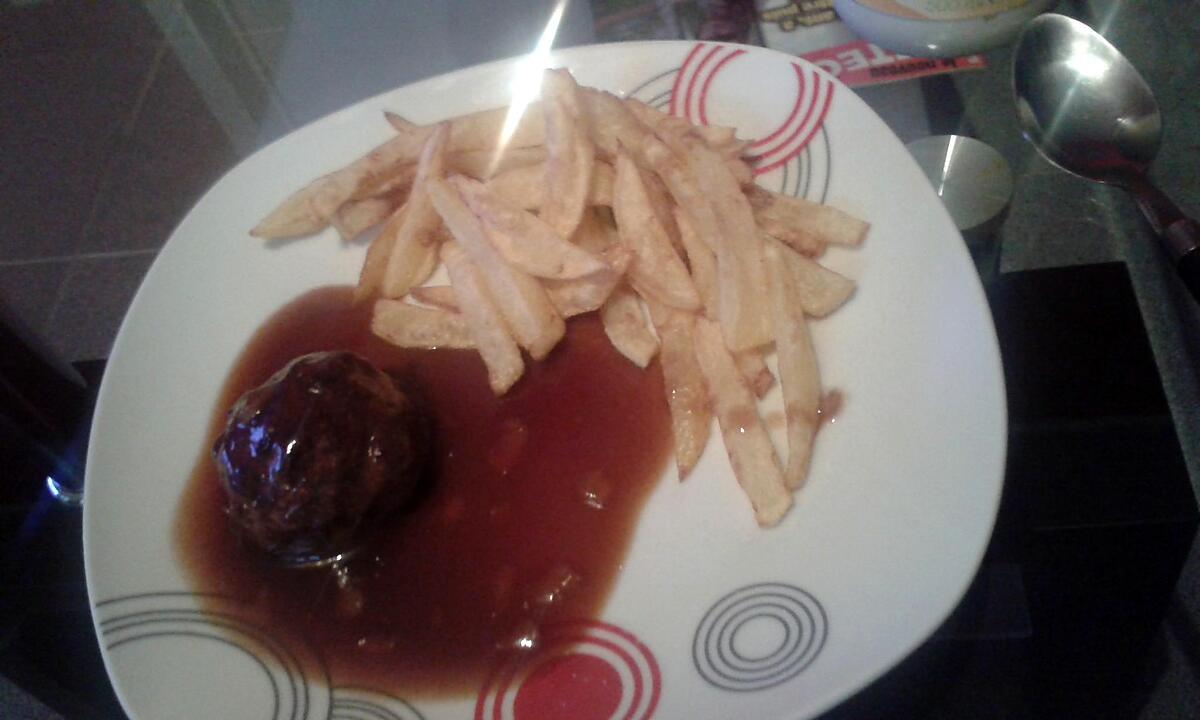 recette Boulette chasseur et frites maison