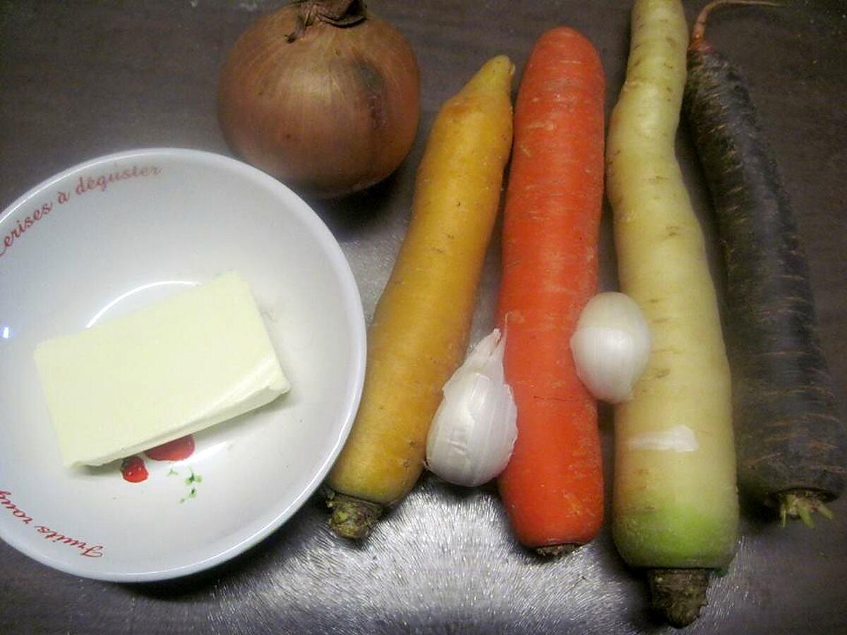 recette Carottes colorées à la crème fraiche.