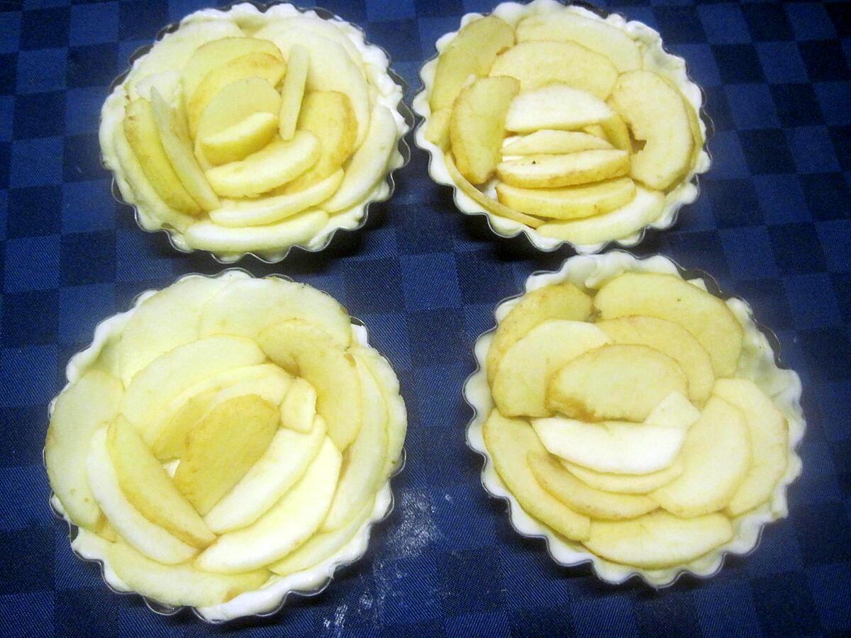 recette Tartelettes aux pommes et pépite de chocolat.