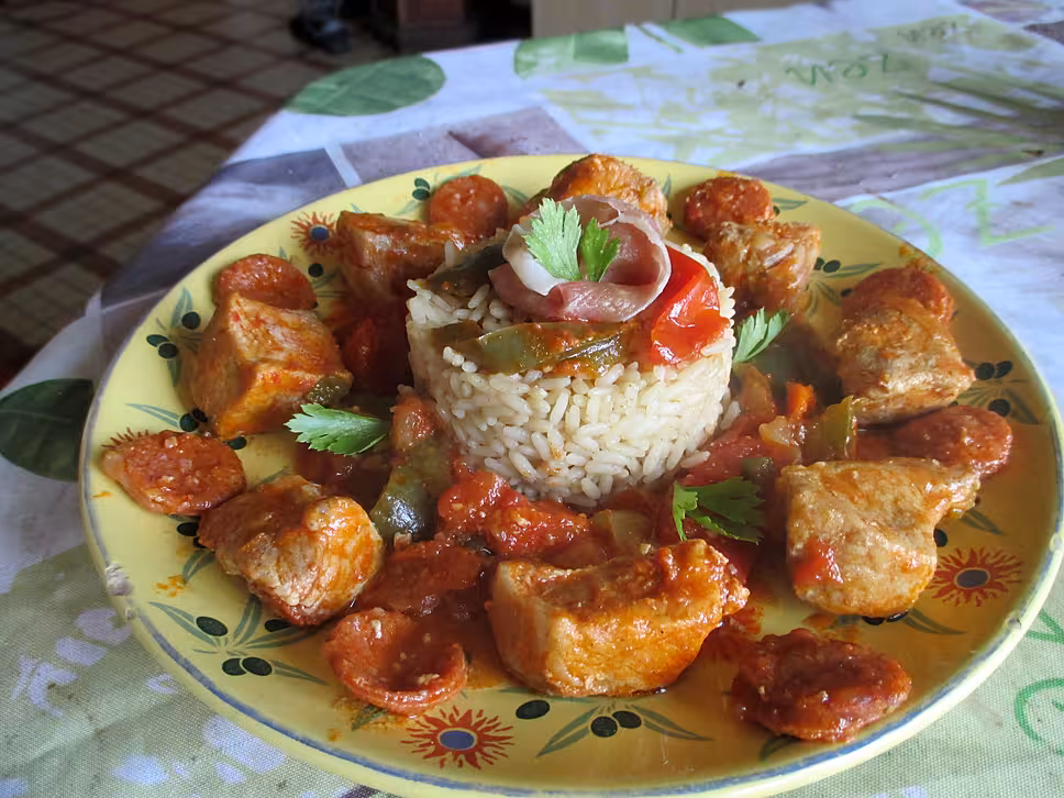 recette sauté de porc facon paella basquaise