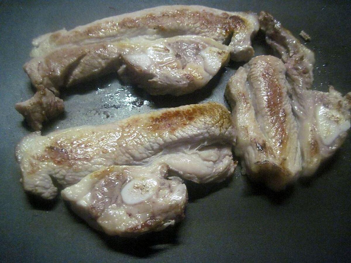 recette flanchet de veau aux champignons en sauce.