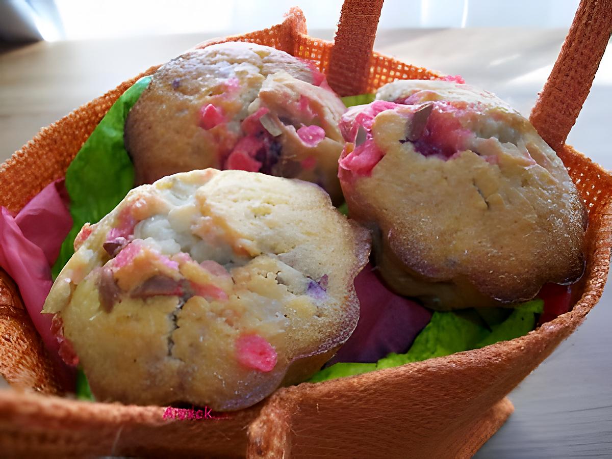 recette muffins framboises-pralines roses