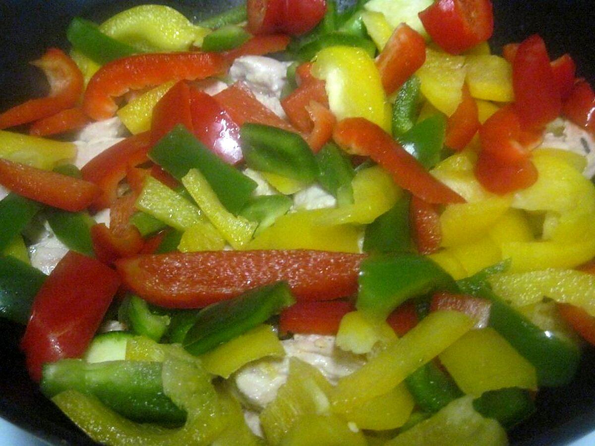 recette Lamelles de dinde aux légumes du soleil.
