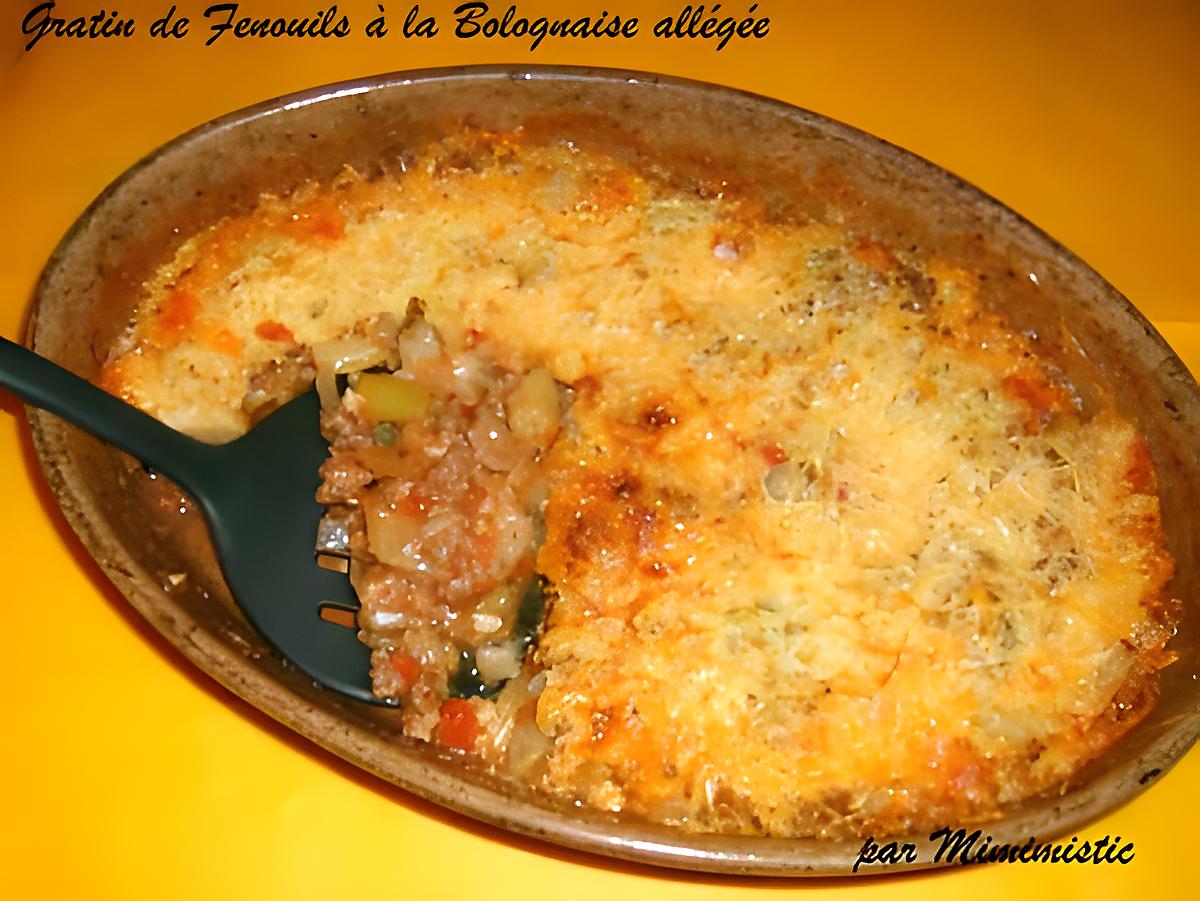 recette Gratin de Fenouil à la bolognaise allégée