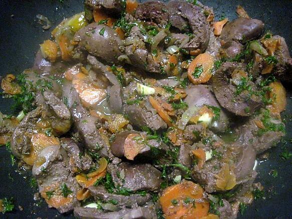 Recette de Rognons de porc aux carottes.