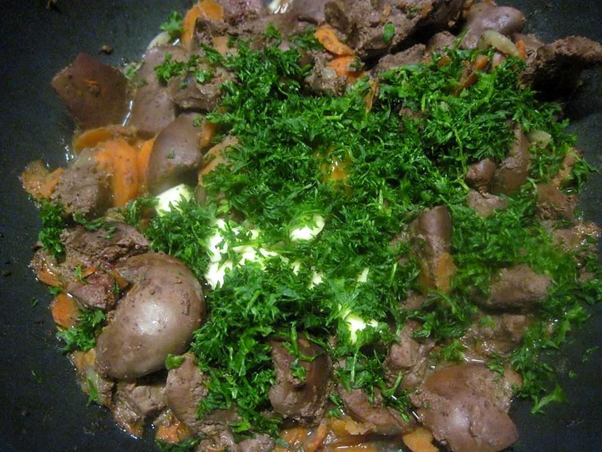 recette Rognons de porc aux carottes.