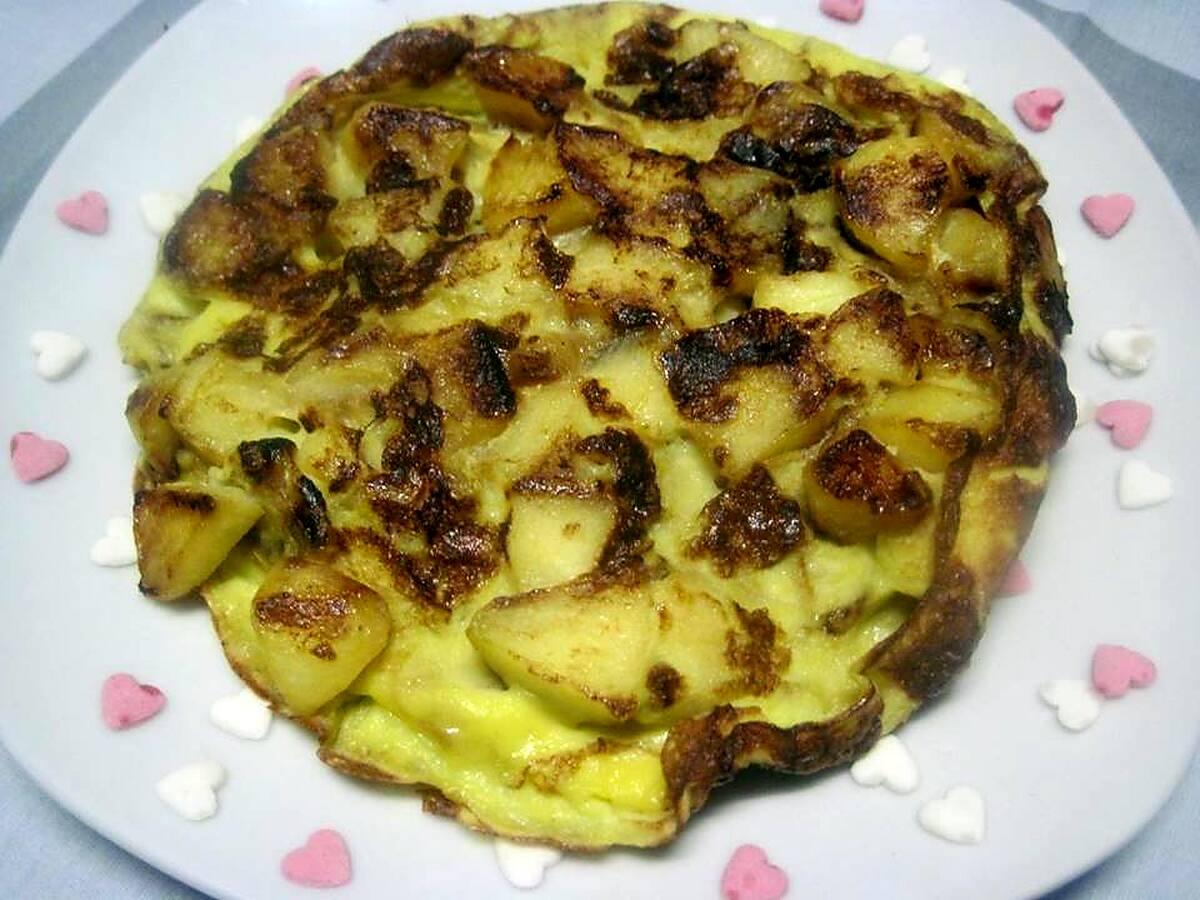 recette Omelettes aux pommes sucrées.