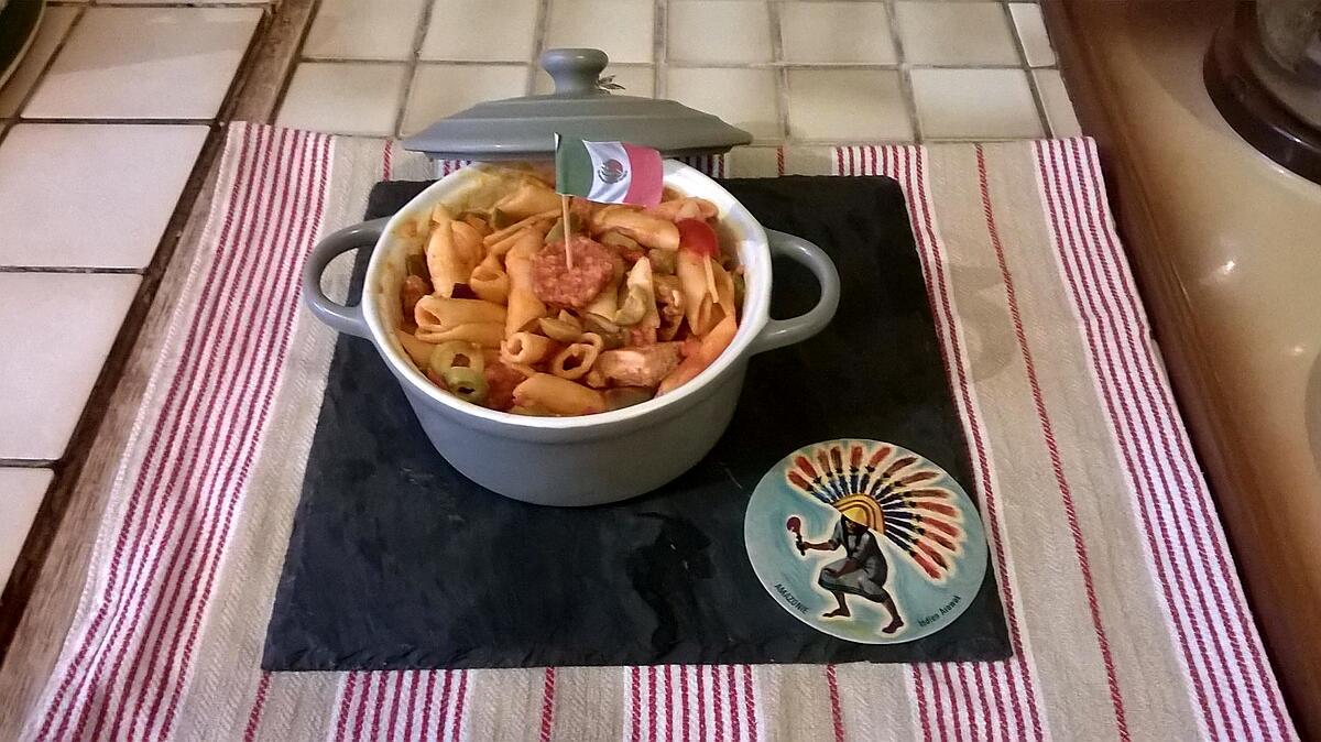 recette Una Marmita de Fideos y Pollo a la Mexicana