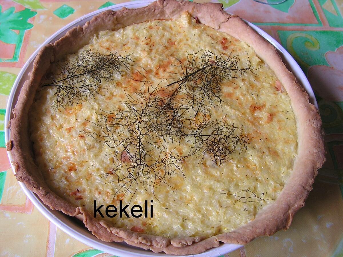 recette Tarte au saumon et riz