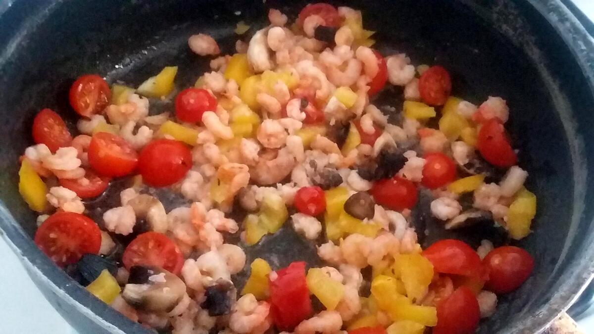 recette Quinoa aux crevettes et légumes