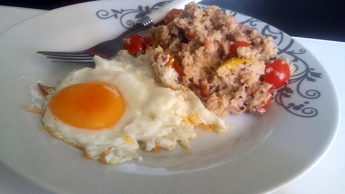 recette Quinoa aux crevettes et légumes