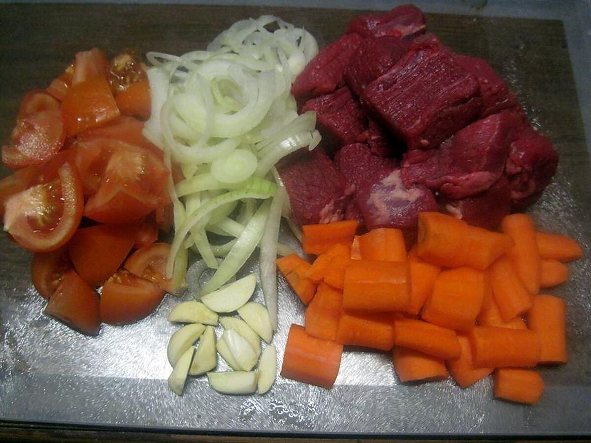 recette Bœuf Bourguignon et carottes.